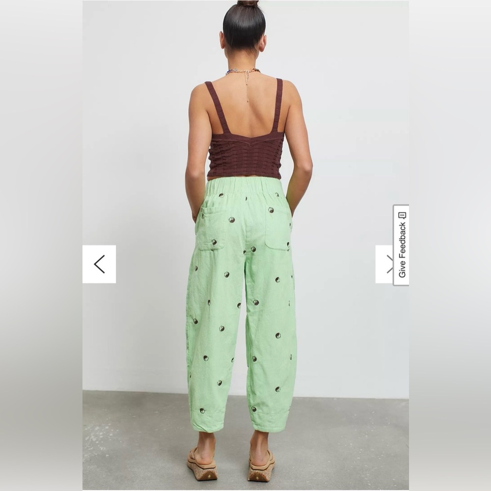 NWOT BDG Ying Yang Embroidered Mint Green Pants - Med - Picture 2 of 4